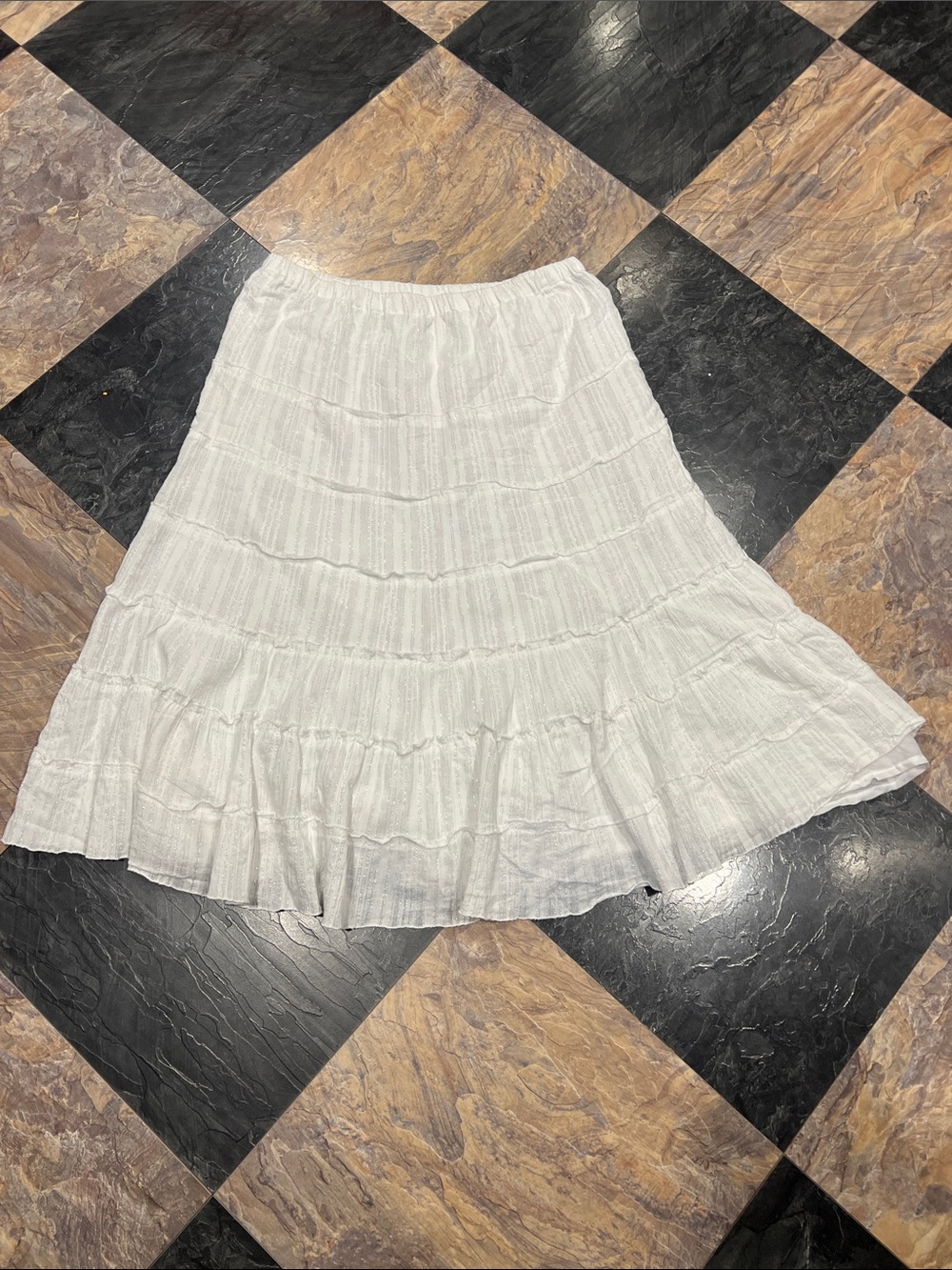 Metro Wear Tiered A-Line Midi Skirt Size 2X
